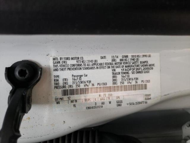 Photo 10 from auction – 2015 FORD FOCUS SE with VIN 1FADP3F26FL205939