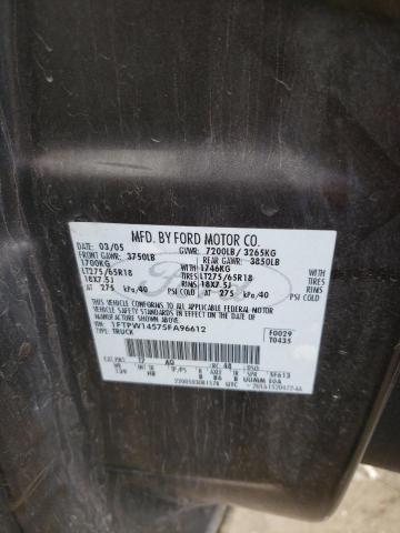 Photo 10 from auction – 2005 FORD F150 SUPER with VIN 1FTPW14575FA96612
