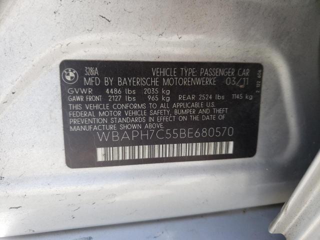 Photo 10 from auction – 2011 BMW 328 I with VIN WBAPH7C55BE680570