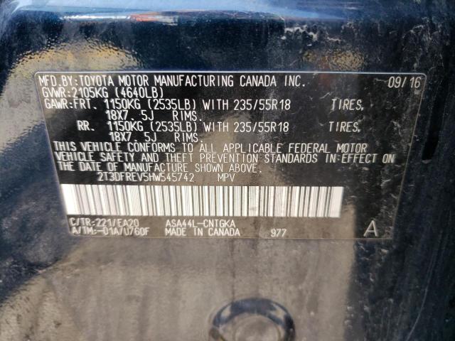 Photo 10 from auction – 2017 TOYOTA RAV4 LIMIT with VIN 2T3DFREV5HW545742