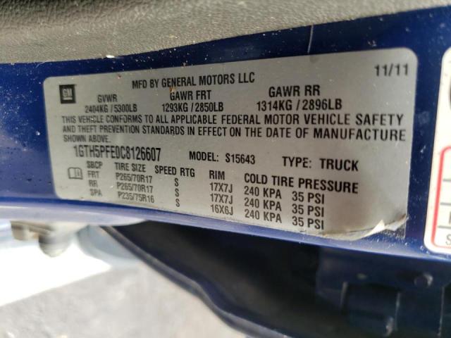 Photo 10 from auction – 2012 GMC CANYON SLE with VIN 1GTH5PFE0C8126607