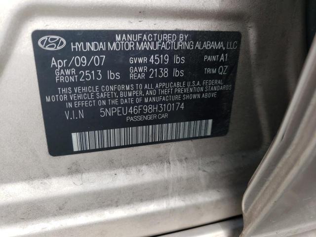 Photo 10 from auction – 2008 HYUNDAI SONATA SE with VIN 5NPEU46F98H310174