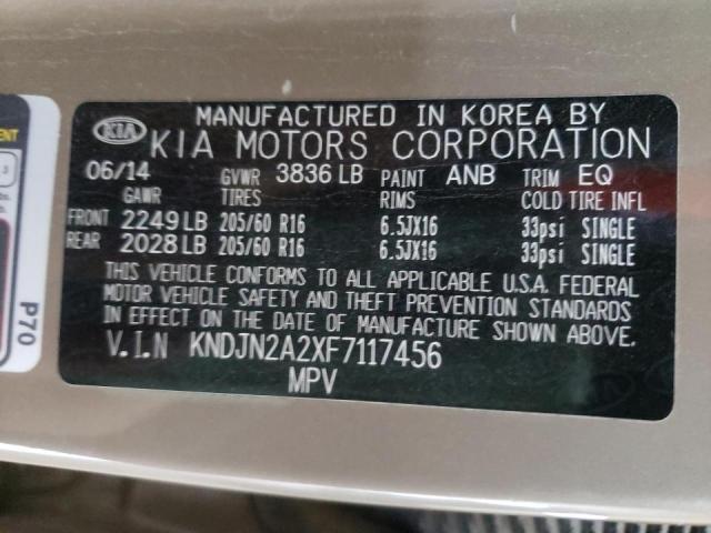 Photo 10 from auction – 2015 KIA SOUL with VIN KNDJN2A2XF7117456