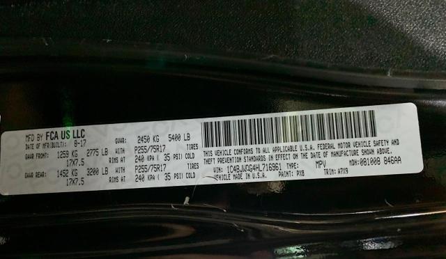 Photo 10 from auction – 2017 JEEP WRANGLER U with VIN 1C4BJWDG4HL716961
