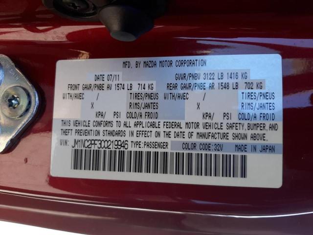 Photo 10 from auction – 2012 MAZDA MX-5 MIATA with VIN JM1NC2PF3C0219946