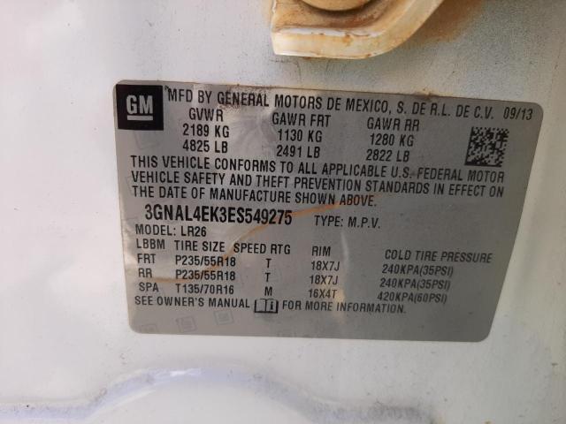 Photo 10 from auction – 2014 CHEVROLET CAPTIVA LT with VIN 3GNAL4EK3ES549275