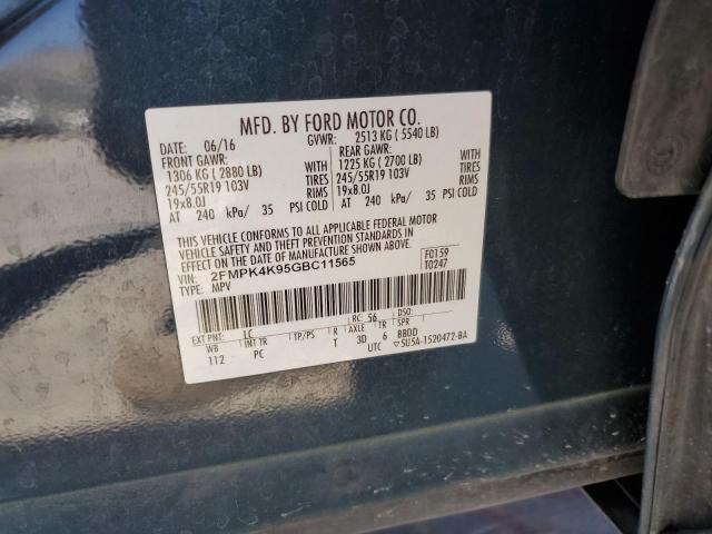 Photo 10 from auction – 2016 FORD EDGE TITAN with VIN 2FMPK4K95GBC11565