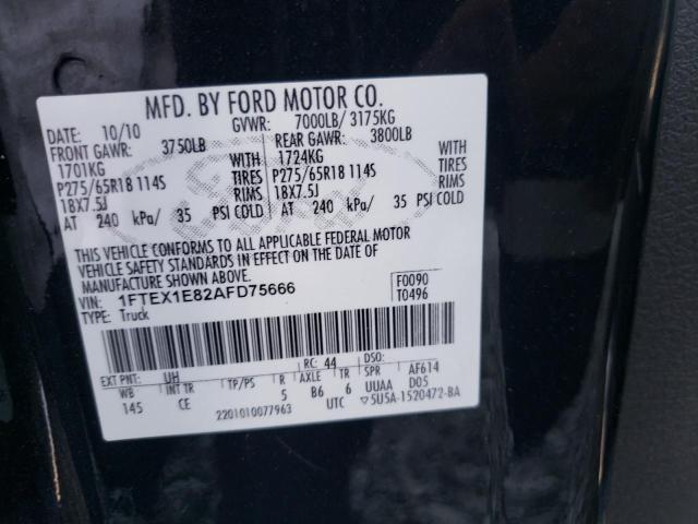 Photo 10 from auction – 2010 FORD F150 SUPER with VIN 1FTEX1E82AFD75666
