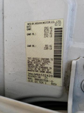 Photo 10 from auction – 2012 NISSAN ALTIMA BAS with VIN 1N4AL2AP6CN532420