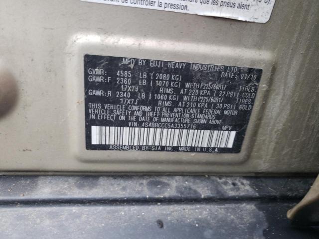 Photo 10 from auction – 2010 SUBARU OUTBACK with VIN 4S4BRCCC5A3355716