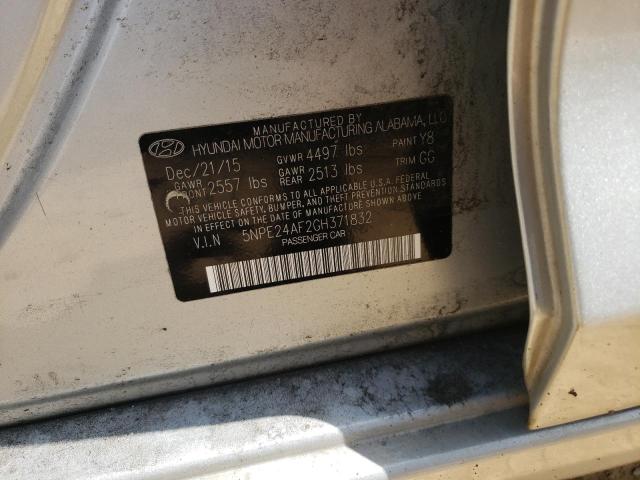 Photo 10 from auction – 2016 HYUNDAI SONATA SE with VIN 5NPE24AF2GH371832