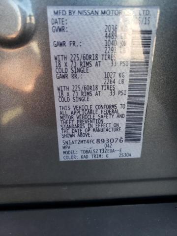 Photo 10 from auction – 2015 NISSAN ROGUE S with VIN 5N1AT2MT4FC893076