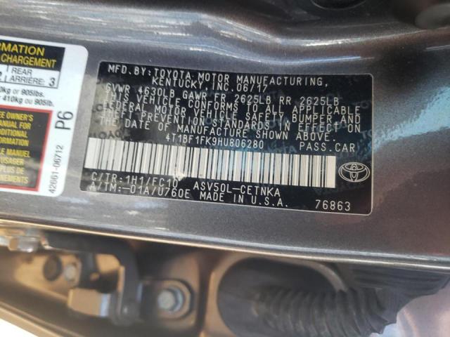 Photo 10 from auction – 2017 TOYOTA CAMRY LE with VIN 4T1BF1FK9HU806280