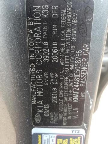 Photo 10 from auction – 2014 KIA FORTE EX with VIN KNAFZ4A81E5058766