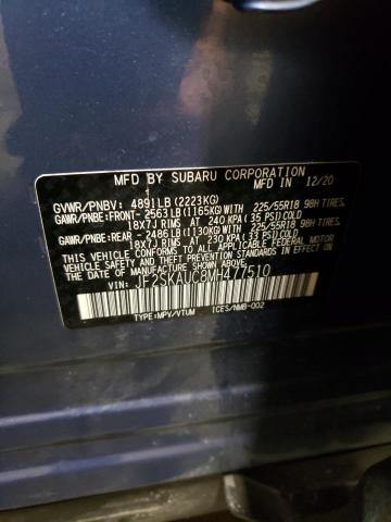 Photo 10 from auction – 2021 SUBARU FORESTER L with VIN JF2SKAUC8MH477510