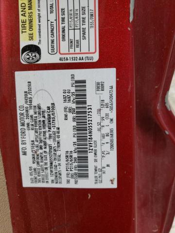 Photo 10 from auction – 2005 FORD MUSTANG with VIN 1ZVFT84N055217531