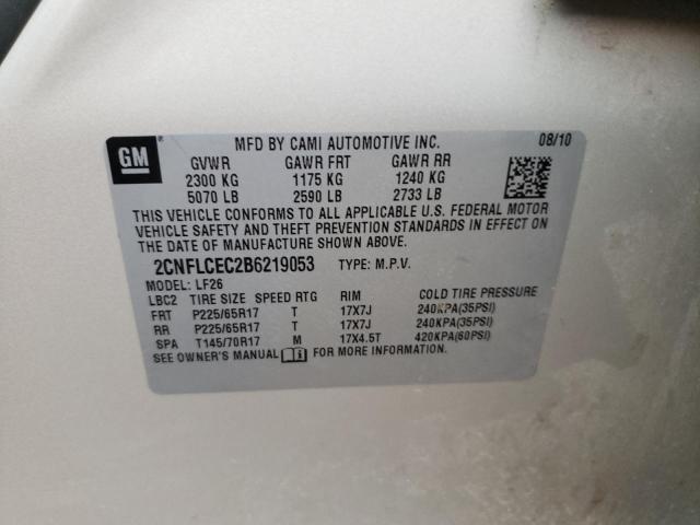 Photo 10 from auction – 2011 CHEVROLET EQUINOX LS with VIN 2CNFLCEC2B6219053