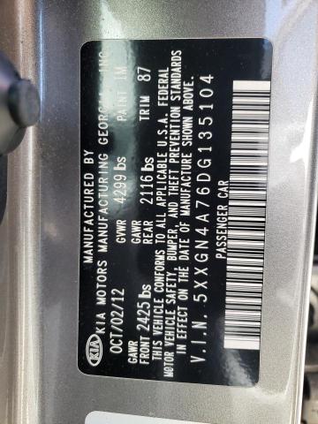 Photo 10 from auction – 2013 KIA OPTIMA EX with VIN 5XXGN4A76DG135104