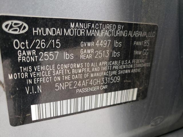 Photo 10 from auction – 2016 HYUNDAI SONATA SE with VIN 5NPE24AF4GH331509
