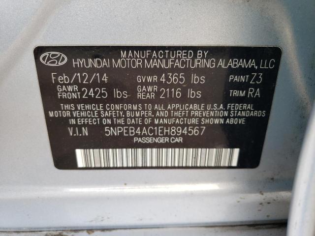 Photo 10 from auction – 2014 HYUNDAI SONATA GLS with VIN 5NPEB4AC1EH894567