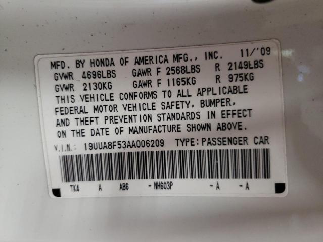 Photo 10 from auction – 2010 ACURA TL with VIN 19UUA8F53AA006209
