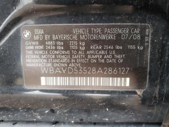 Photo 10 from auction – 2008 BMW 335 XI with VIN WBAVD53528A286127