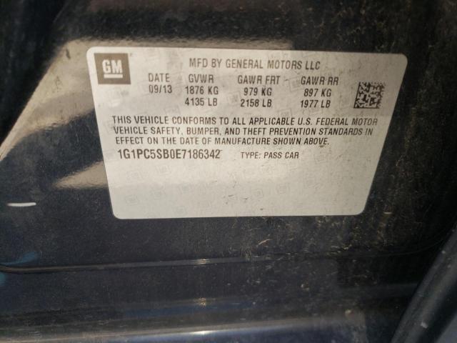 Photo 10 from auction – 2014 CHEVROLET CRUZE LT with VIN 1G1PC5SB0E7186342