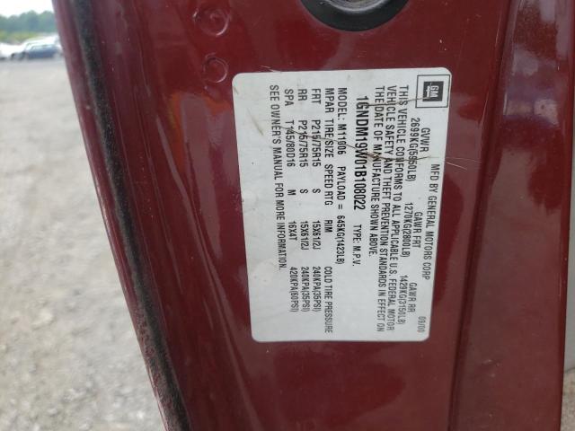 Photo 10 from auction – 2001 CHEVROLET ASTRO with VIN 1GNDM19W01B108022