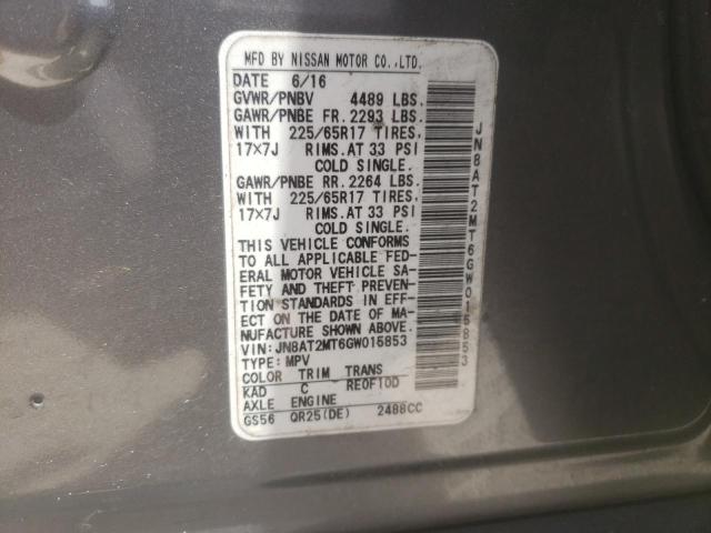 Photo 10 from auction – 2016 NISSAN ROGUE S with VIN JN8AT2MT6GW015853