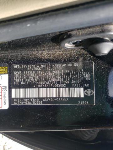Photo 10 from auction – 2007 TOYOTA CAMRY CE with VIN 4T1BE46K17U065092