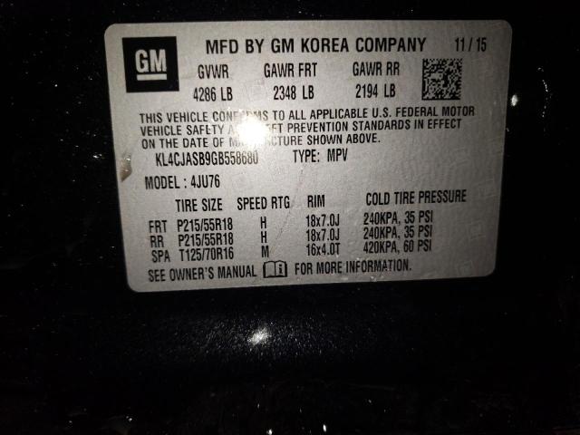 Photo 10 from auction – 2016 BUICK ENCORE with VIN KL4CJASB9GB558680