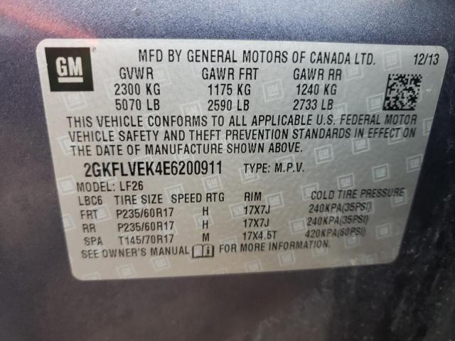 Photo 10 from auction – 2014 GMC TERRAIN SL with VIN 2GKFLVEK4E6200911