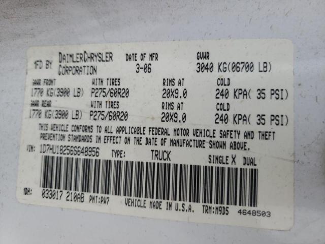 Photo 10 from auction – 2006 DODGE RAM 1500 S with VIN 1D7HU18256S648956