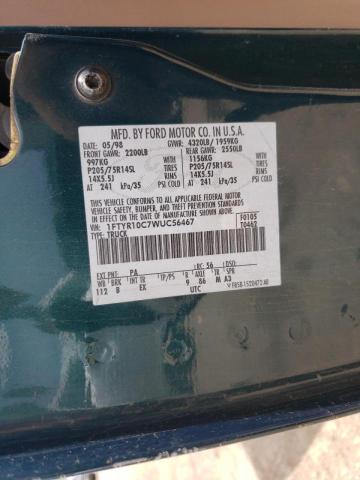 Photo 10 from auction – 1998 FORD RANGER with VIN 1FTYR10C7WUC56467