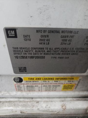Photo 10 from auction – 2011 CHEVROLET MALIBU LS with VIN 1G1ZB5E19BF266030