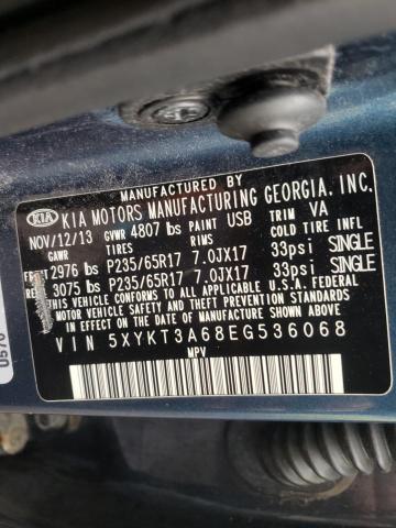 Photo 10 from auction – 2014 KIA SORENTO LX with VIN 5XYKT3A68EG536068