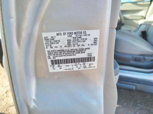 Photo 10 from auction – 2012 FORD ESCAPE XLT with VIN 1FMCU0D79CKA65183