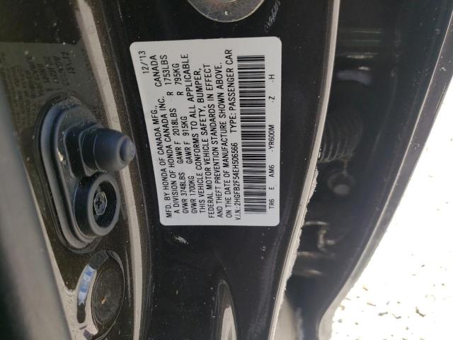Photo 10 from auction – 2014 HONDA CIVIC LX with VIN 2HGFB2F54EH506566