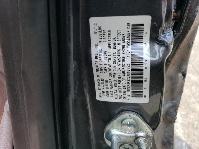 Photo 10 from auction – 2012 HONDA ACCORD EXL with VIN 1HGCP3F82CA016952