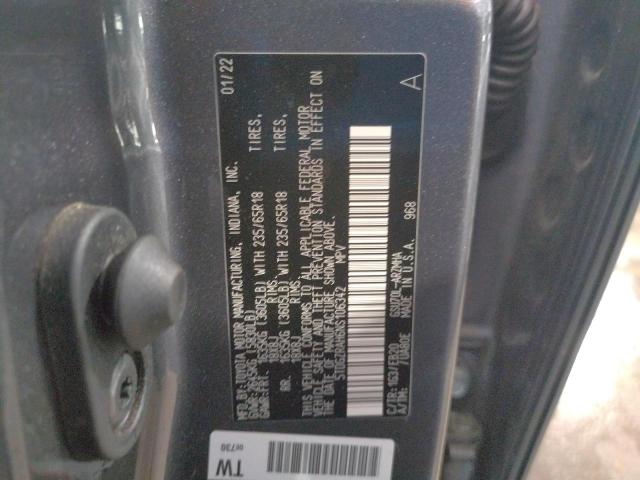 Photo 10 from auction – 2022 TOYOTA HIGHLANDER with VIN 5TDGZRAH6NS106342