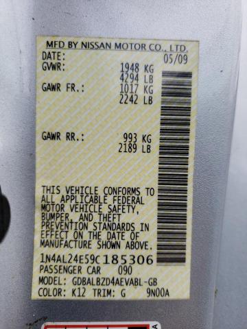 Photo 10 from auction – 2009 NISSAN ALTIMA 2.5 with VIN 1N4AL24E59C185306