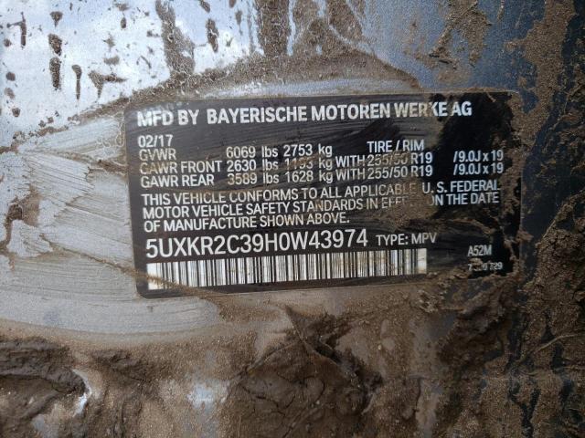 Photo 10 from auction – 2017 BMW X5 SDRIVE3 with VIN 5UXKR2C39H0W43974