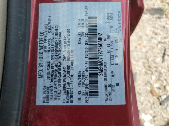 Photo 10 from auction – 2007 MERCURY MILAN with VIN 3MEHM07197R606802