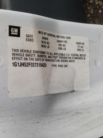 Photo 10 from auction – 2003 CHEVROLET CAVALIER L with VIN 1G1JH52F037319429