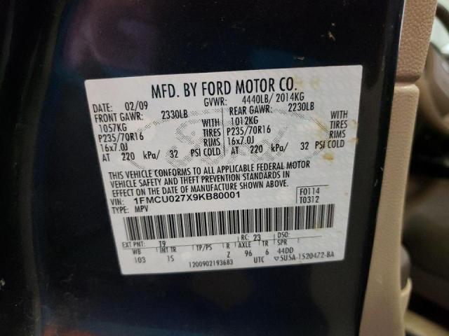 Photo 10 from auction – 2009 FORD ESCAPE XLS with VIN 1FMCU027X9KB80001