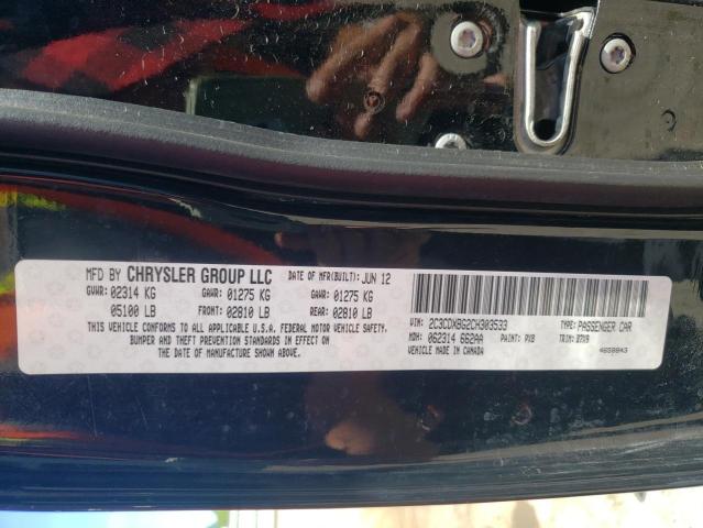Photo 10 from auction – 2012 DODGE CHARGER SE with VIN 2C3CDXBG2CH303533