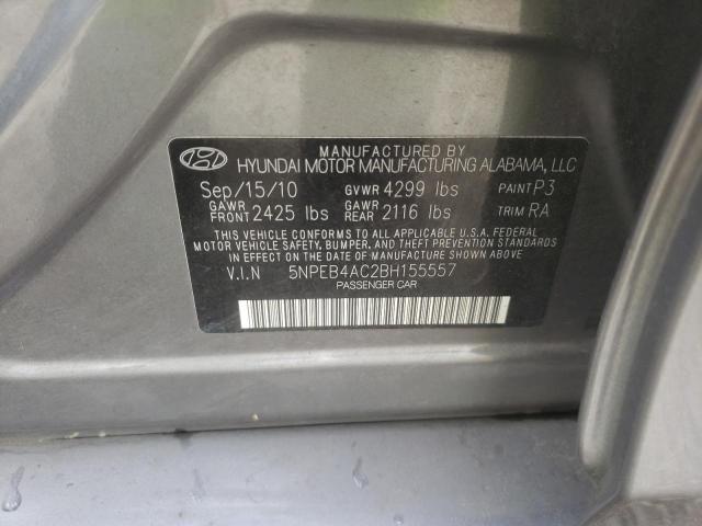 Photo 10 from auction – 2011 HYUNDAI SONATA GLS with VIN 5NPEB4AC2BH155557