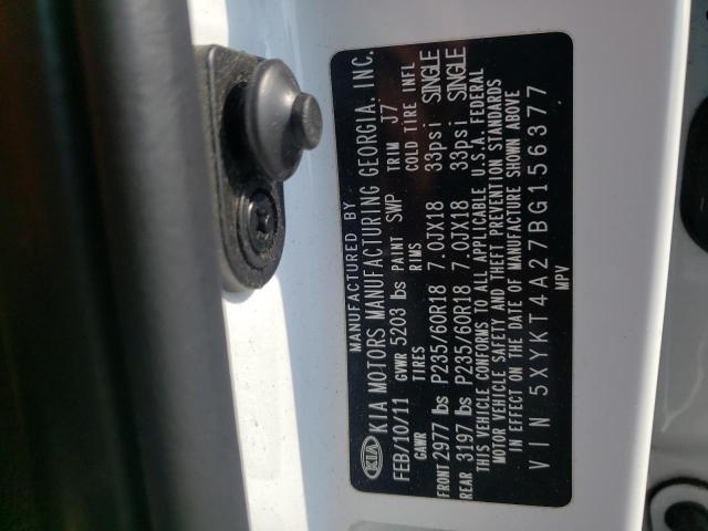 Photo 10 from auction – 2011 KIA SORENTO BA with VIN 5XYKT4A27BG156377