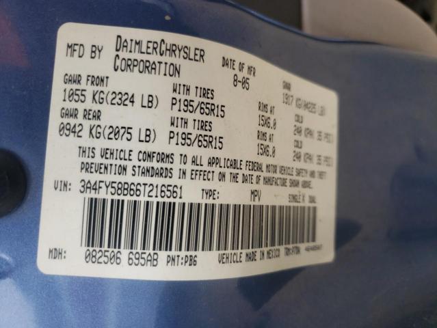 Photo 10 from auction – 2006 CHRYSLER PT CRUISER with VIN 3A4FY58B66T216561