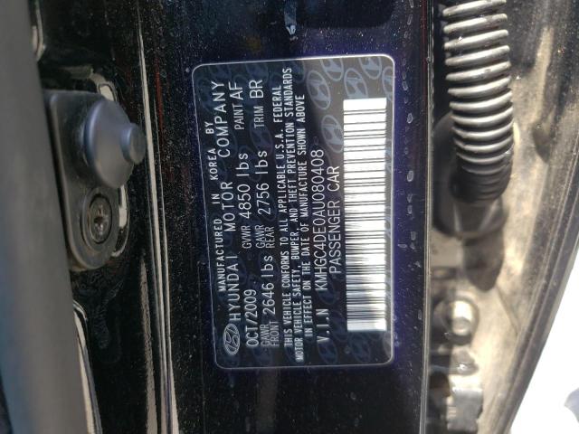 Photo 10 from auction – 2010 HYUNDAI GENESIS 3. with VIN KMHGC4DE0AU080408